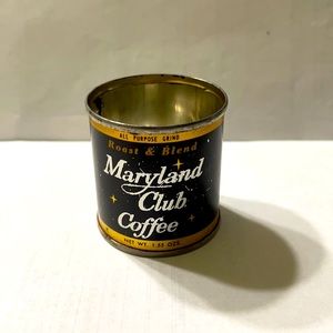 Vintage Maryland Club Coffee tin (open and empty)
